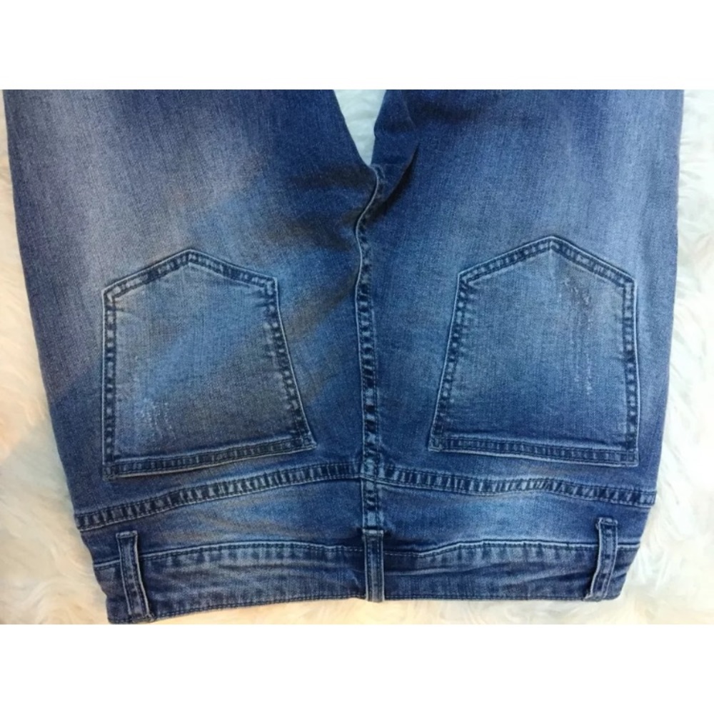 Litz Patch Ripped Patch Straight Leg Jeans 27 - image 3